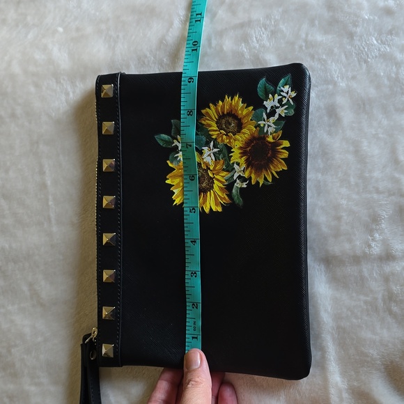 White House Black Market Sunflower Pouch Wristlet - Picture 10 of 11